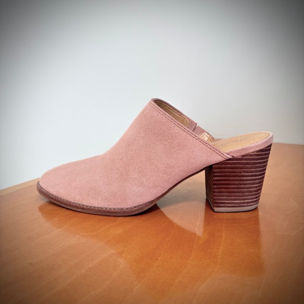 Madewell Harper Mule in Pink Suede, "Old Rose", 7M